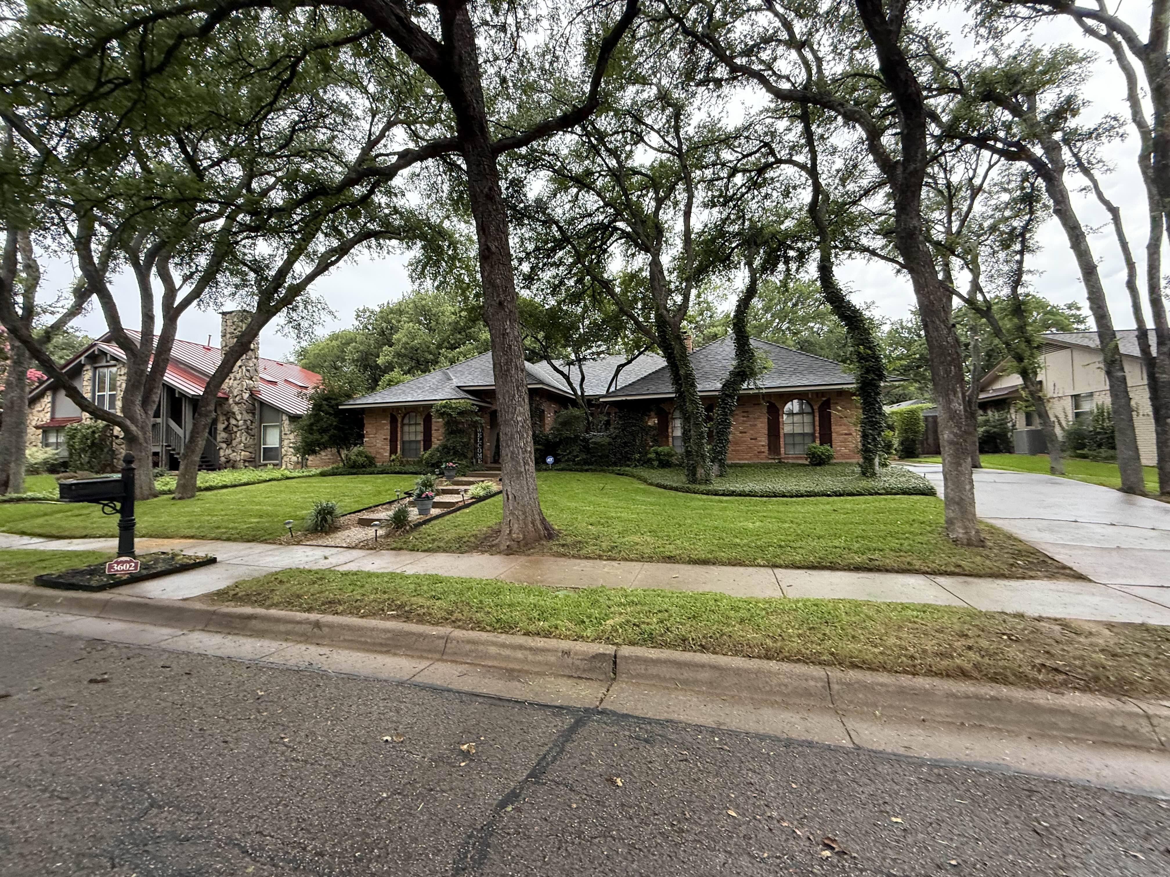 Clean residential lawn